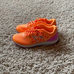 orange and pink new balance shoes-fuel core